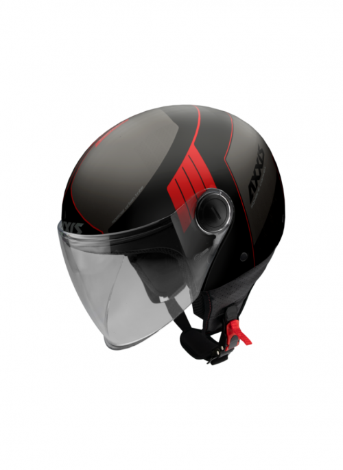 Red AXXIS Square Convex Helmet